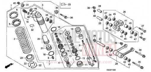 KISSEN, HINTEN CRF150R9 de 2009